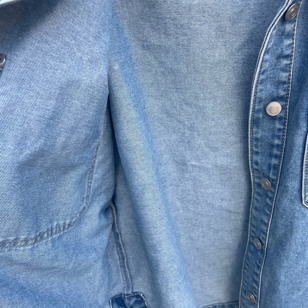 Denim Button-Up Jacket Size Medium - image 3